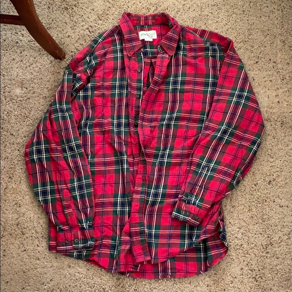 Eddie Bauer long sleeve button up red flannel